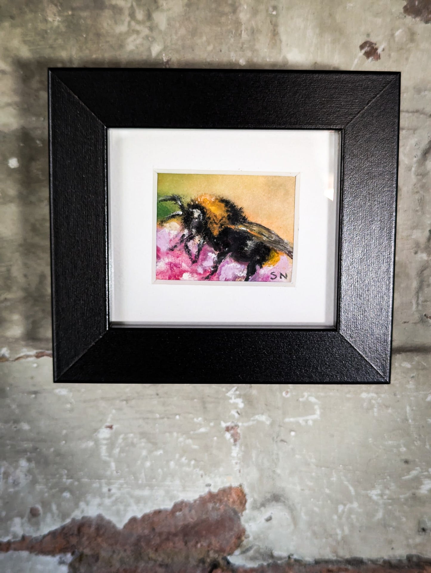 An original miniature artwork by Steven Nicholas “Bee Mine”