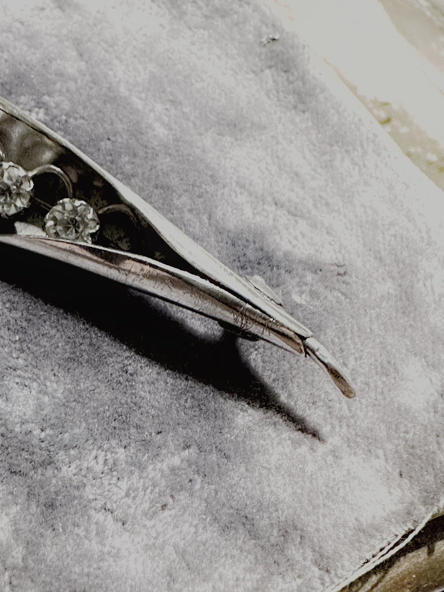 A stunning Art Nouveau silver hallmarked brooch lily of the Valley