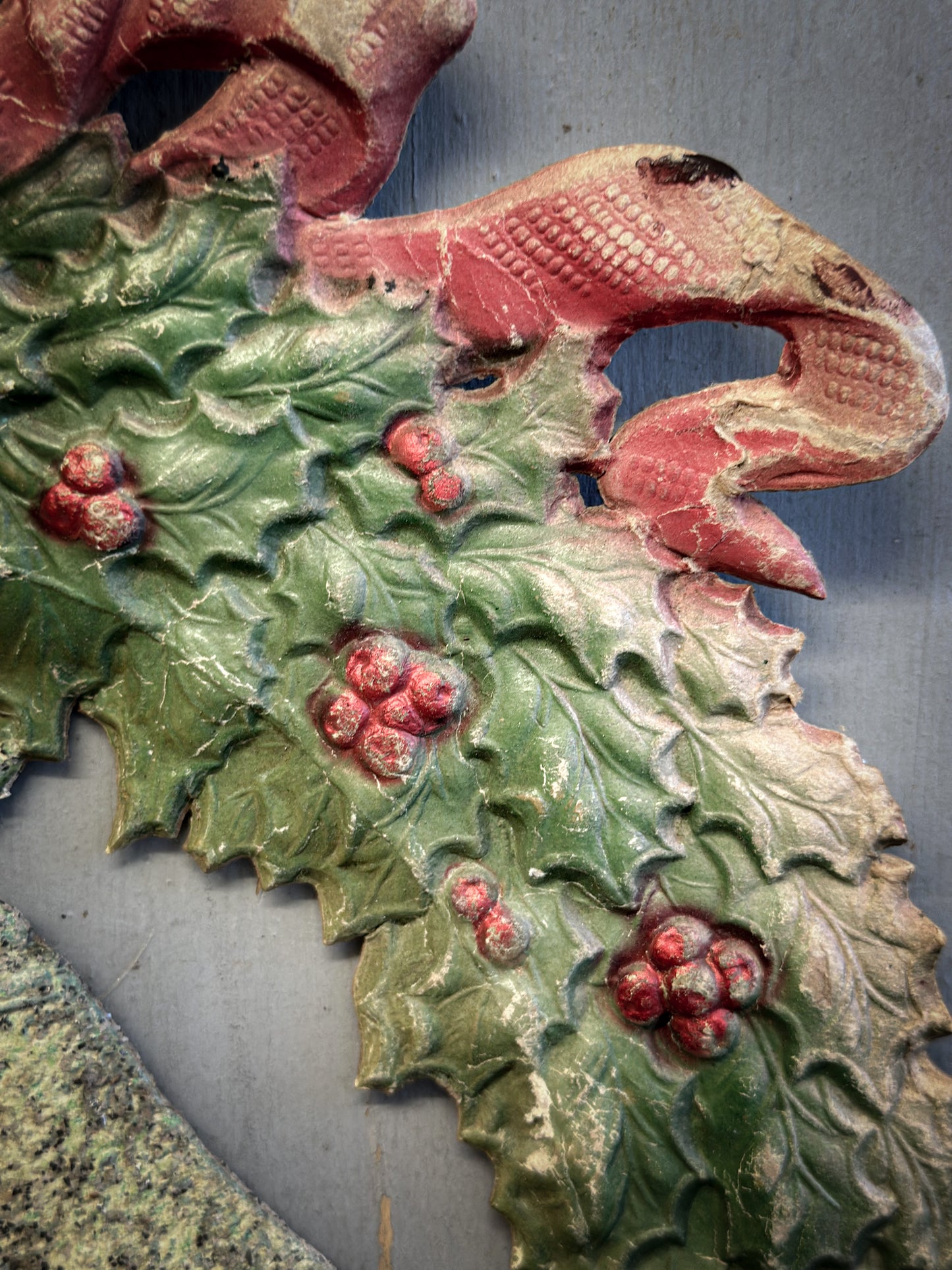 Early–Mid 20th Century Pressed-Paper Christmas Wreath with Twin Bells-oral provenance linking it to the Bletchley Museum collection