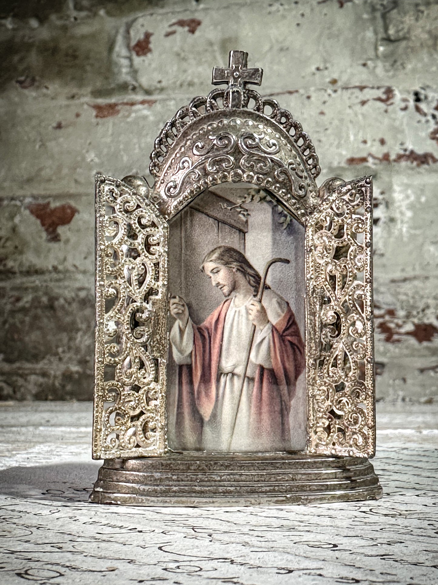 Antique French miniature Shrine