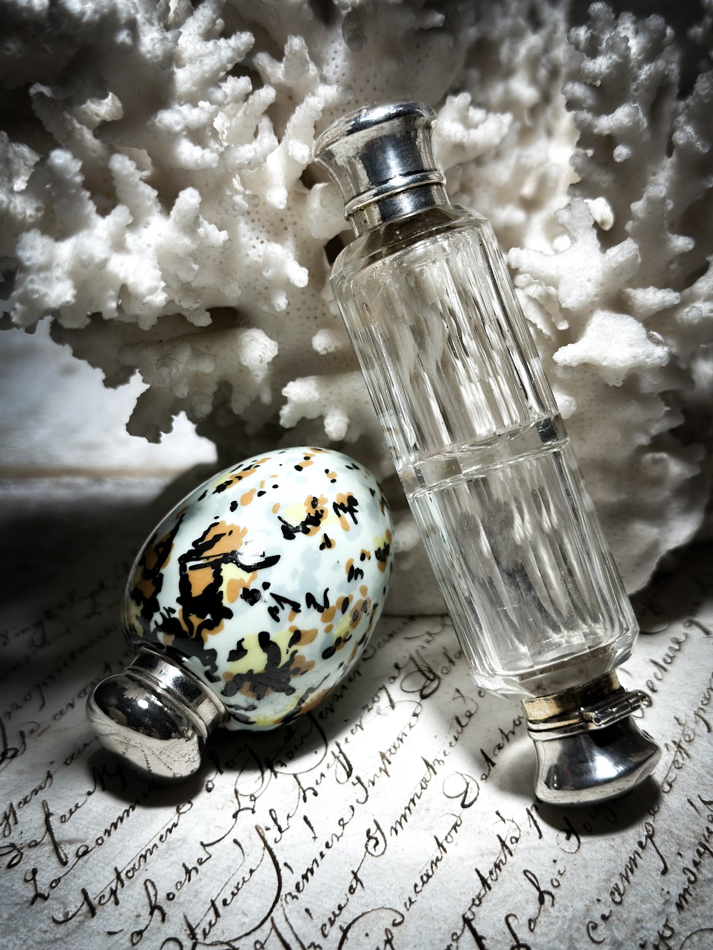 A Beautiful Antique Double Ended Glass Perfume or Scent Bottle