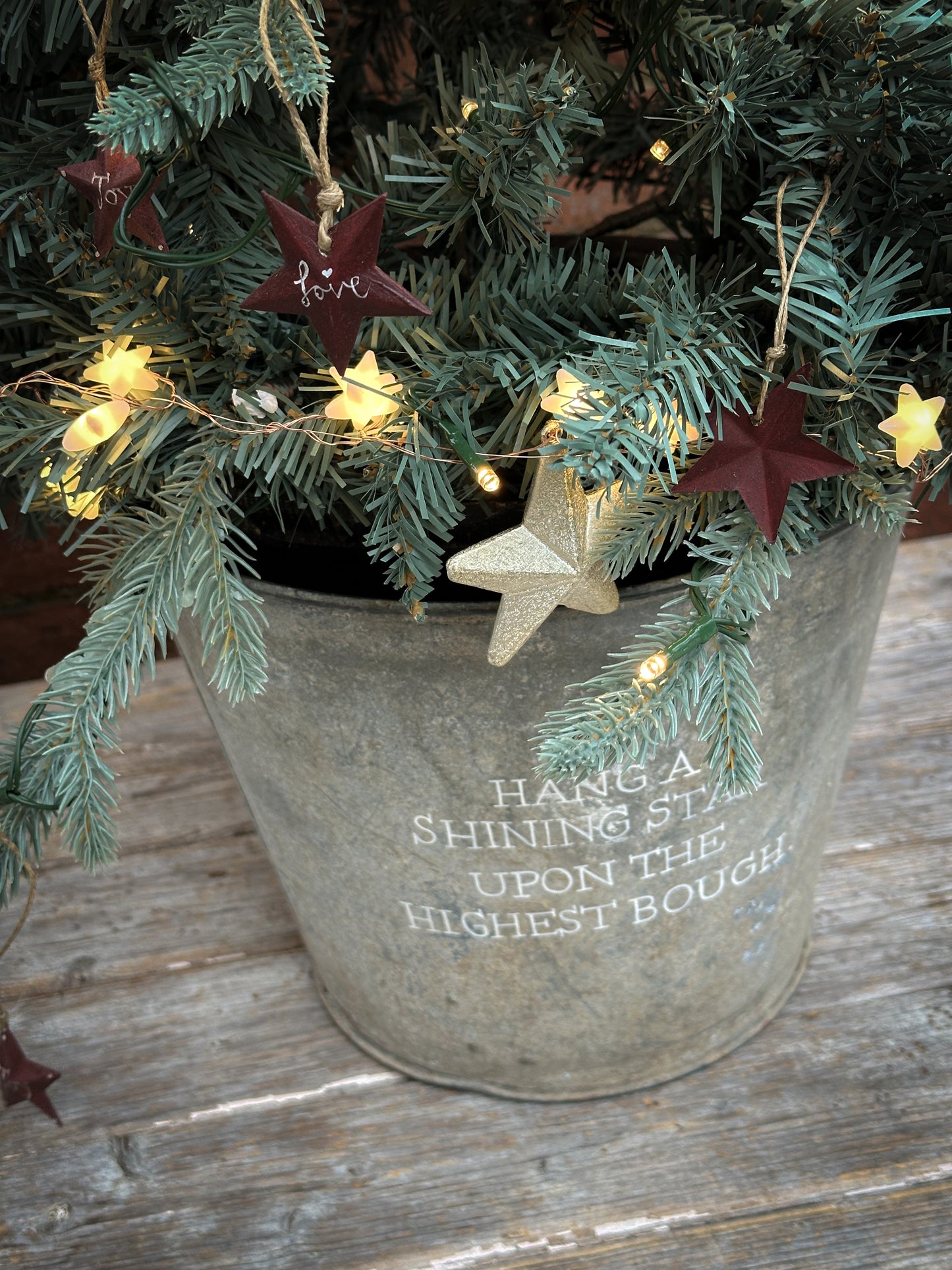 A beautiful heirloom vintage galvanised calf bucket hand painted using traditional sign writer’s techniques and materials