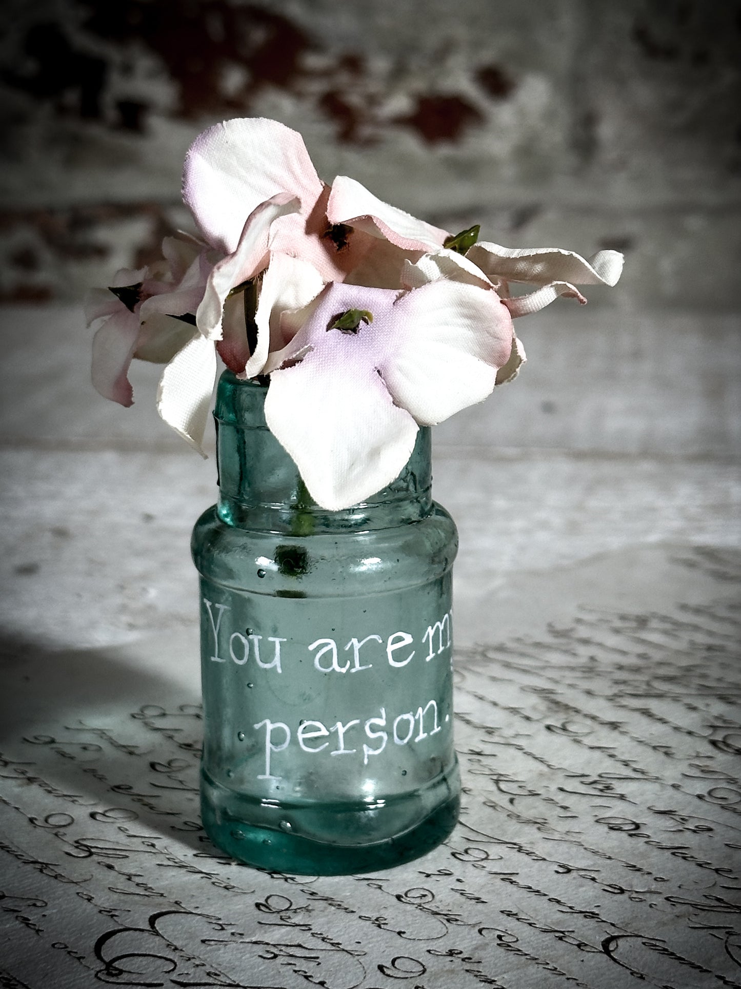 A Victorian Glass Ink Bottle Vase Gift for a Gardener