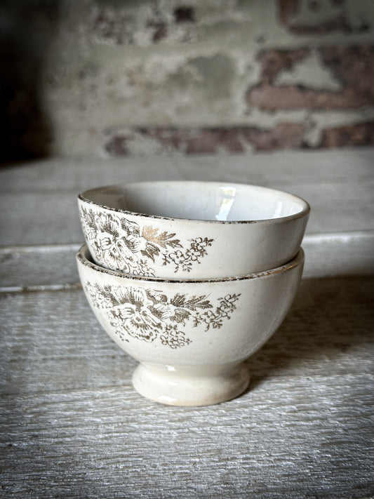 A Pair of French Mini Café au Lait Bowls