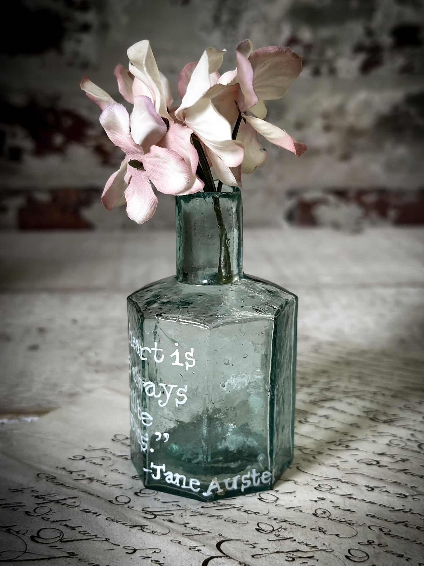 A Victorian Glass Ink Bottle Vase Gift for a Gardener