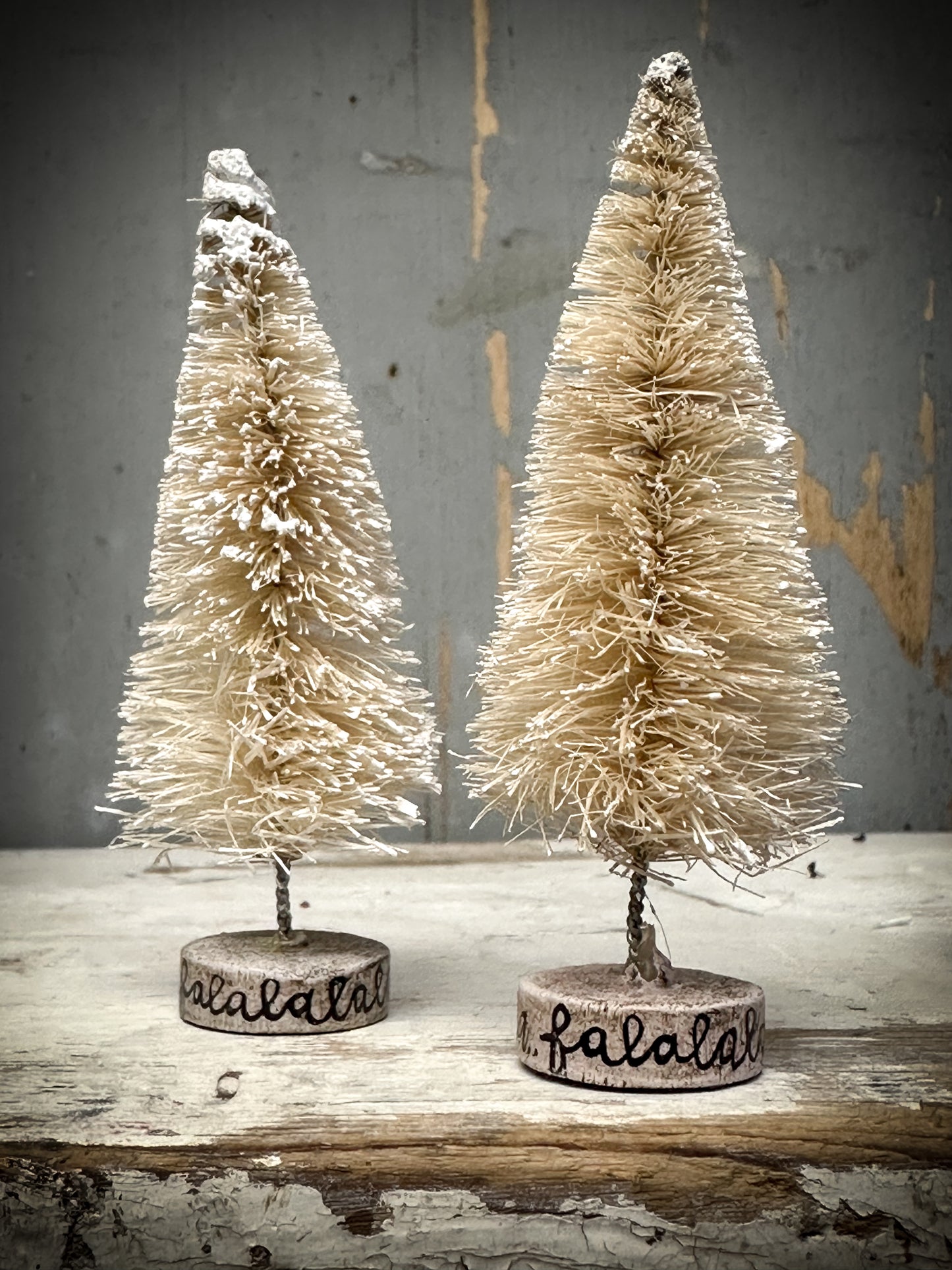 A Medium Painted Bottle Brush Tree “Falalalalalalalala”