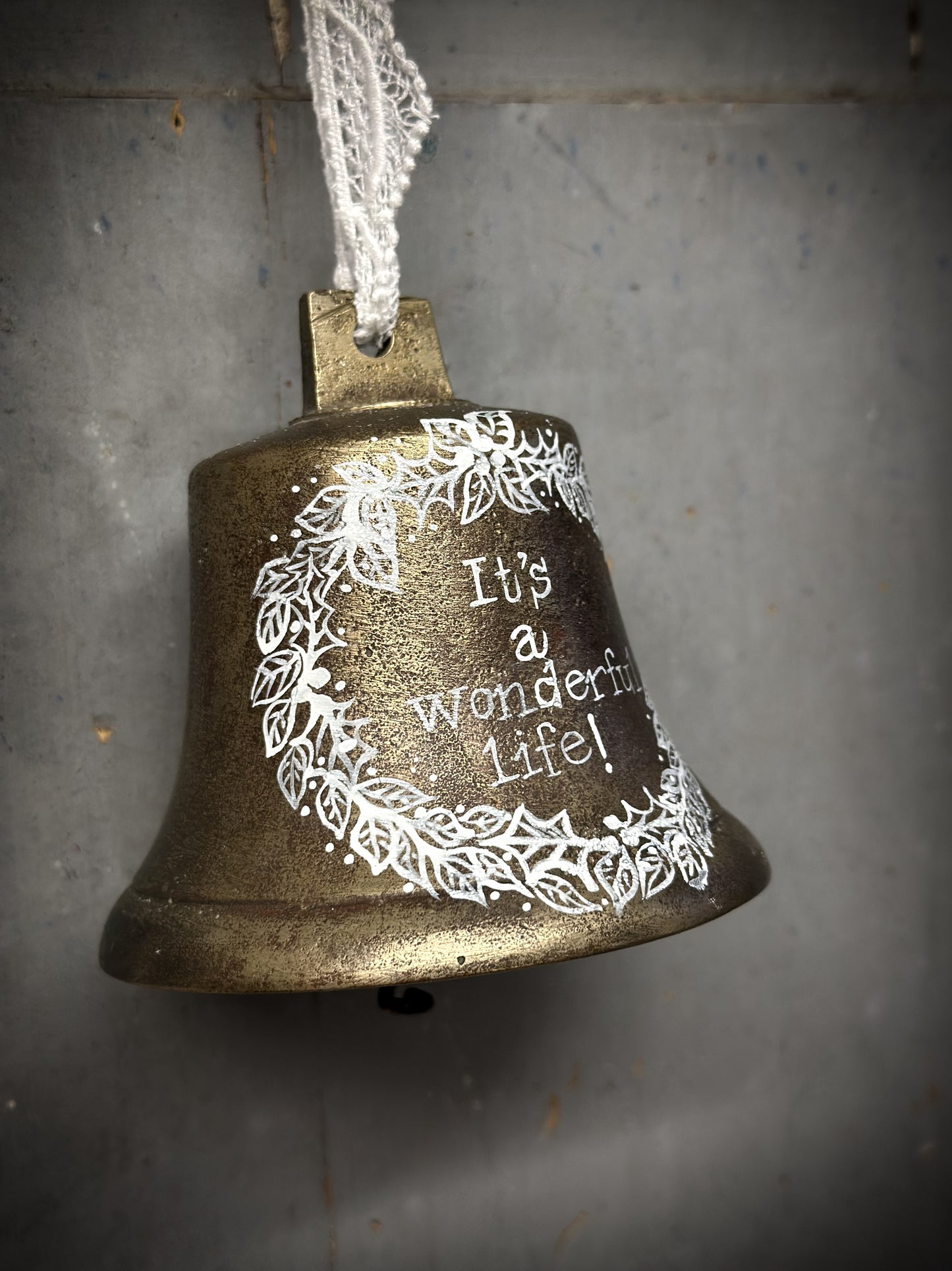 An Antique Brass Ship’s Bell With Christmas Quote