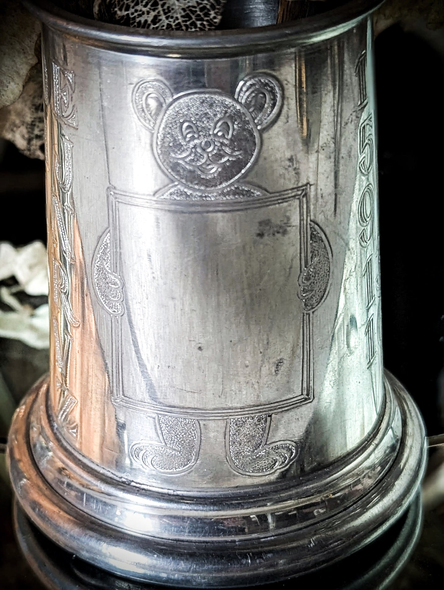 A Vintage Pewter Christening Cup