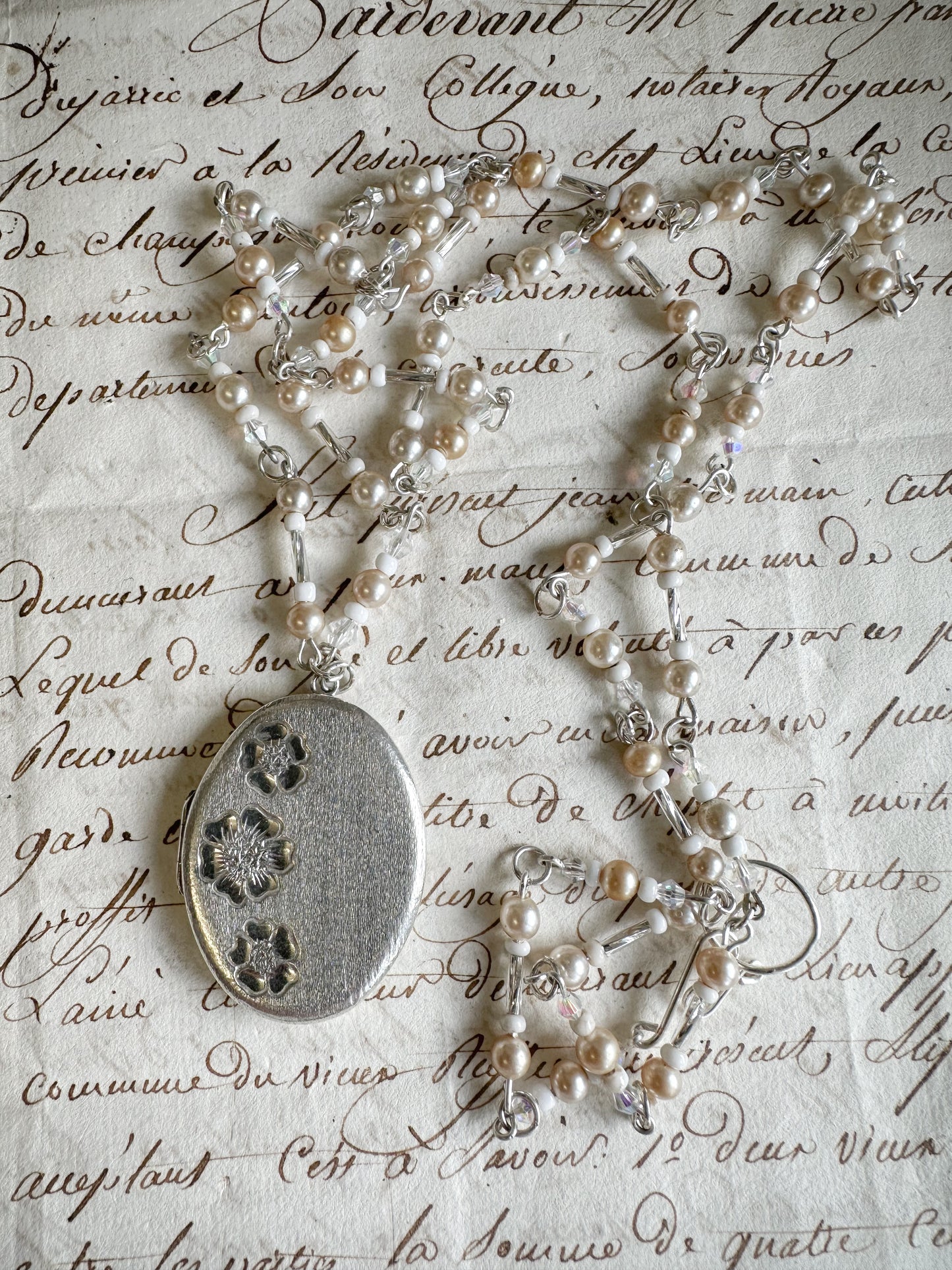 Found Object Vintage Silver Locket Necklace by Jealous Moon Jewellery