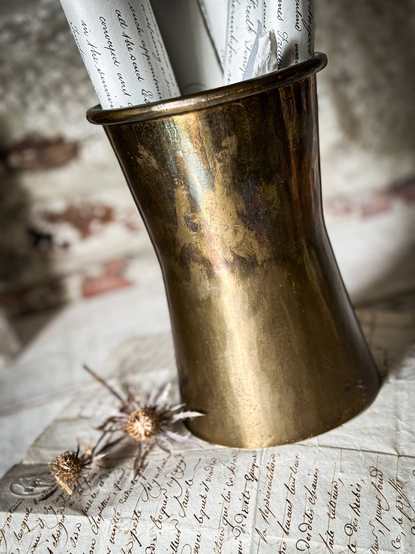 A beautiful Arts and Crafts Brass vase