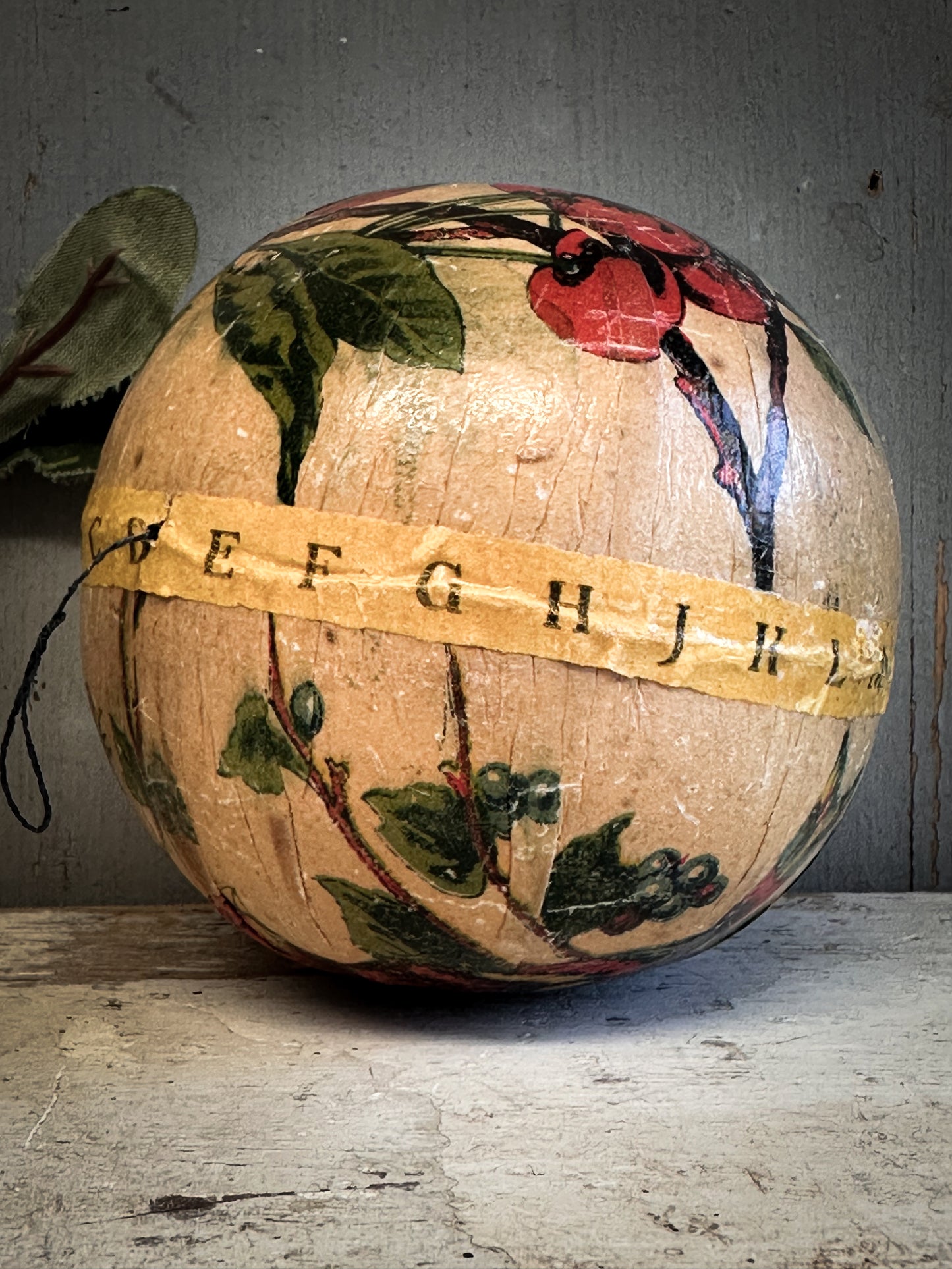 Victorian Papier-Mâché Alphabet Rattle Ball (c.1890–1910)
With Noted Oral History of Bletchley Museum Association