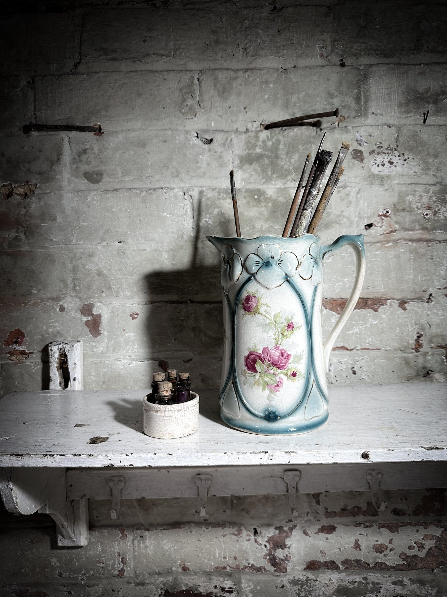 Victorian Rose Chintz Water Jug