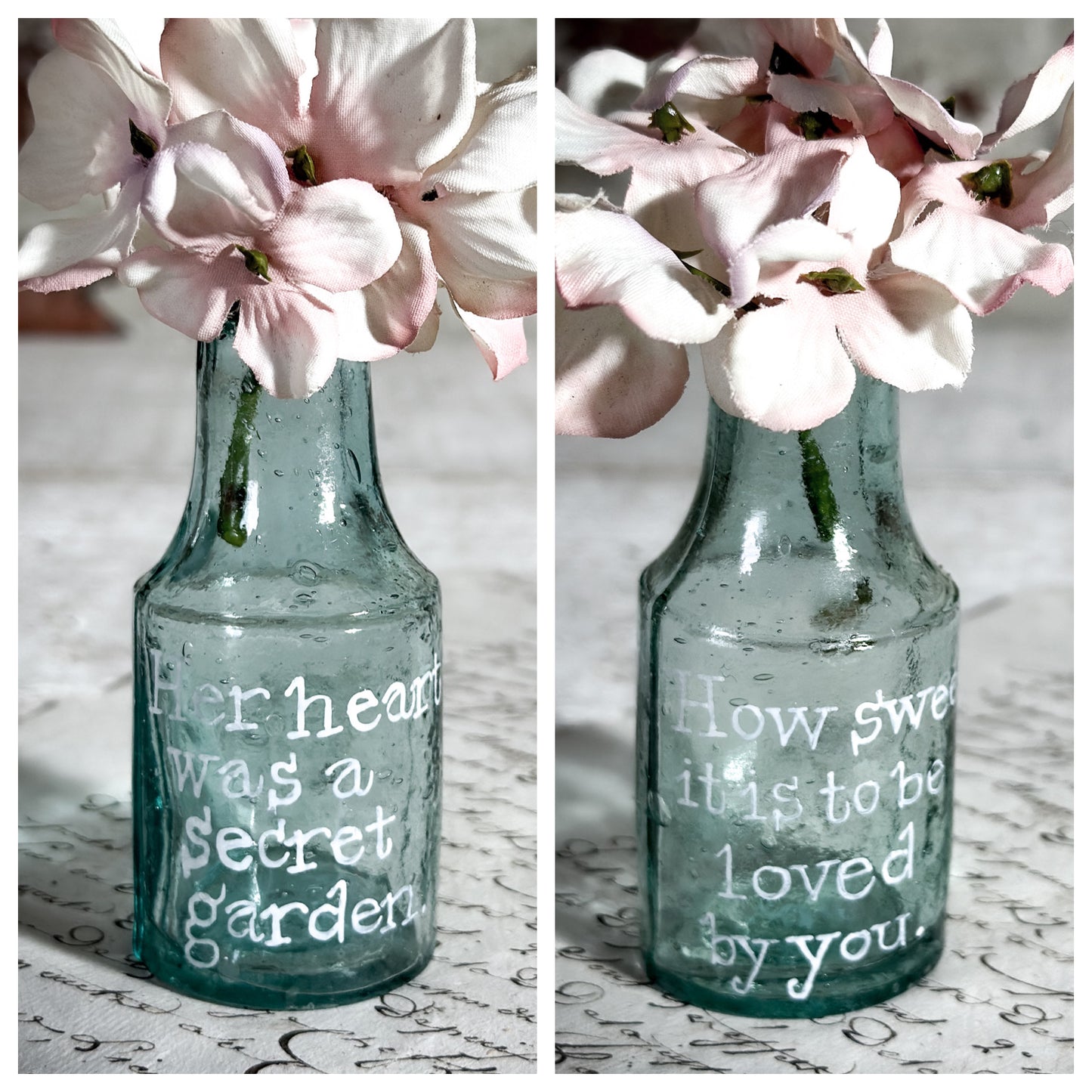 A Victorian Glass Ink Bottle Vase Gift for a Gardener