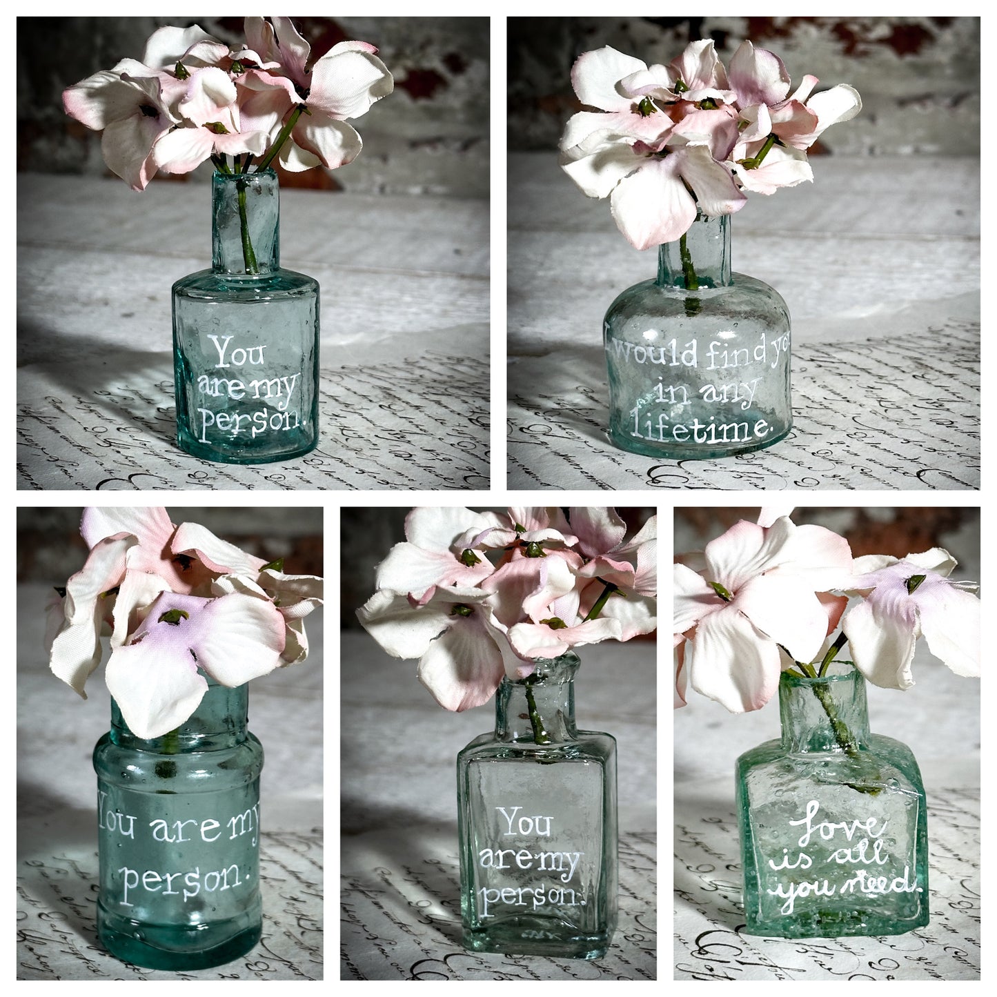 A Victorian Glass Ink Bottle Vase Gift for a Gardener