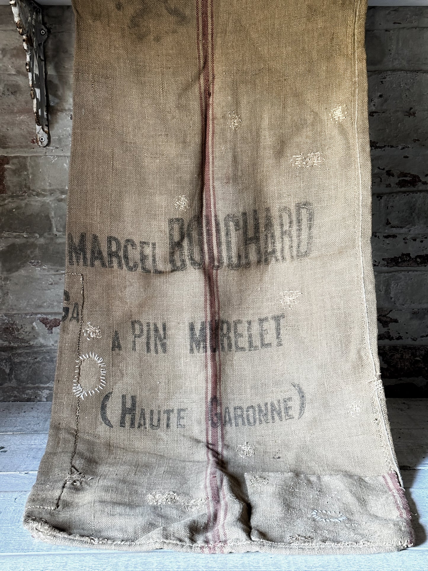 French antique hessian grain sack