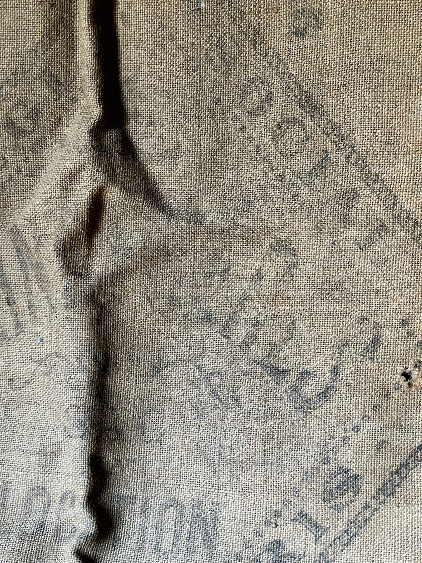 French antique hessian grain sack
