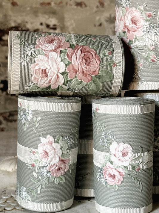 Vintage wallpaper border roll by the metre
